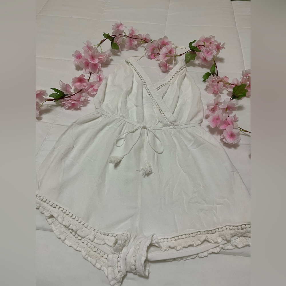 Cotton On White Sleeveless Romper